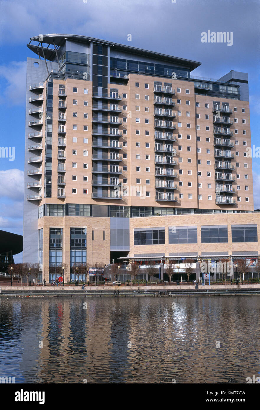 Modern Apartment Block, Salford Quays, Manchester, Lancashire, England