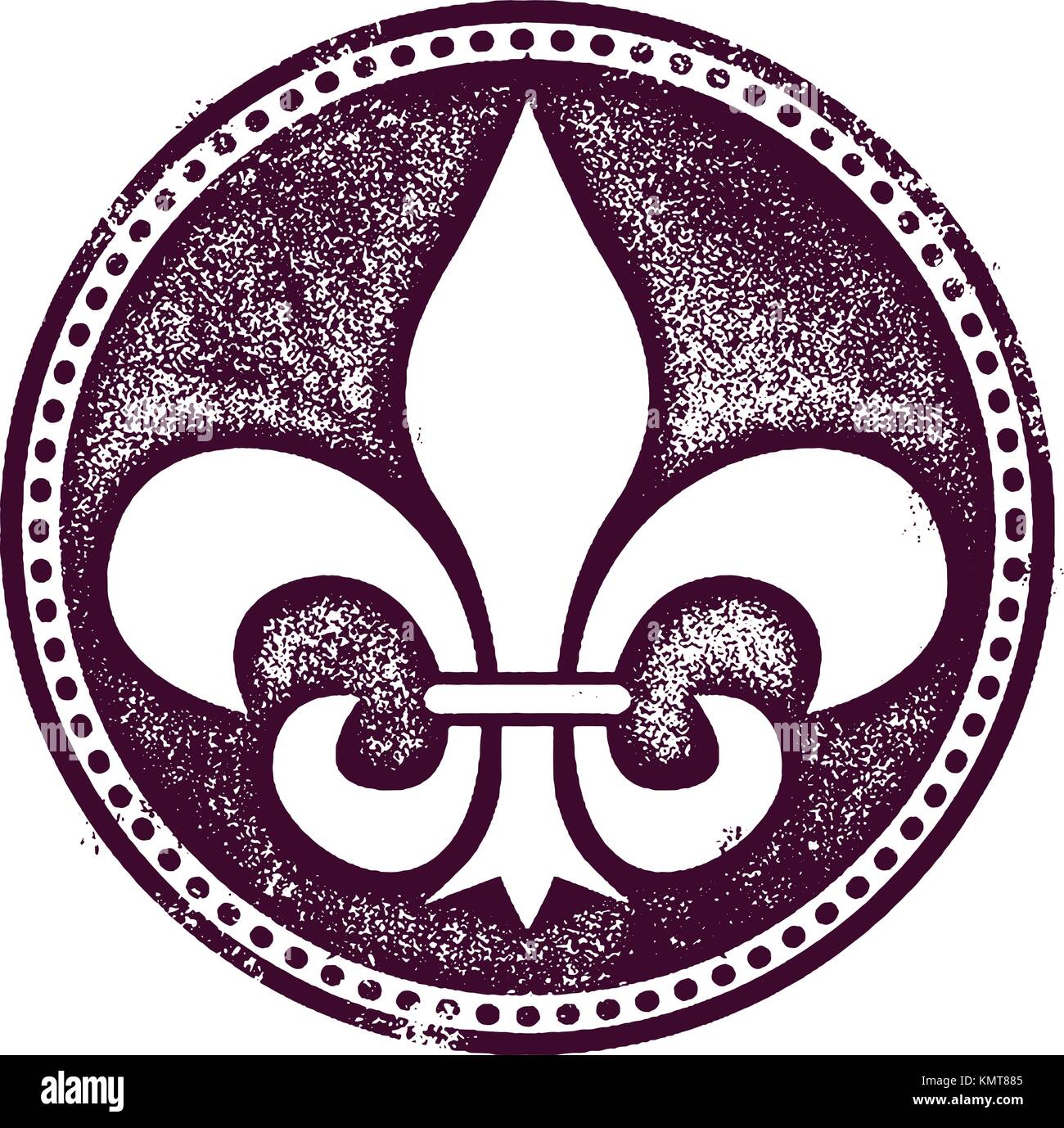 Vintage Fleur de Lis Mardi Gras Design Stock Vector