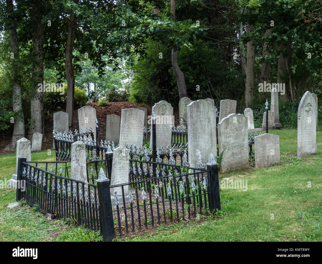 Old French Cemetery, Lunenburg, Nova Scotia, Canada. Stock Photo