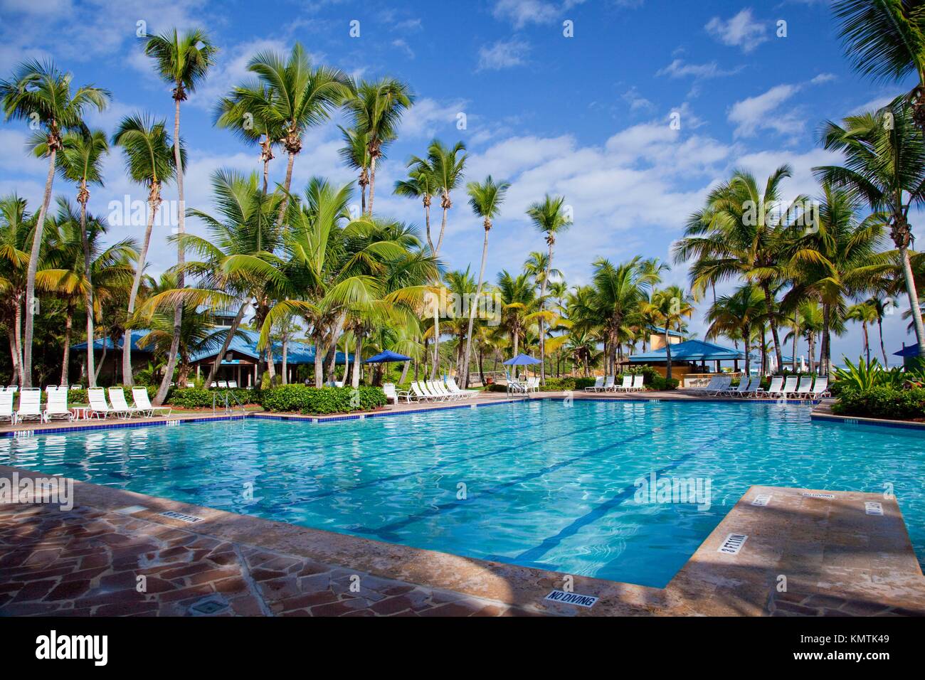 The swimming pool area of the Hyatt Dorado resort near San Juan, Puerto