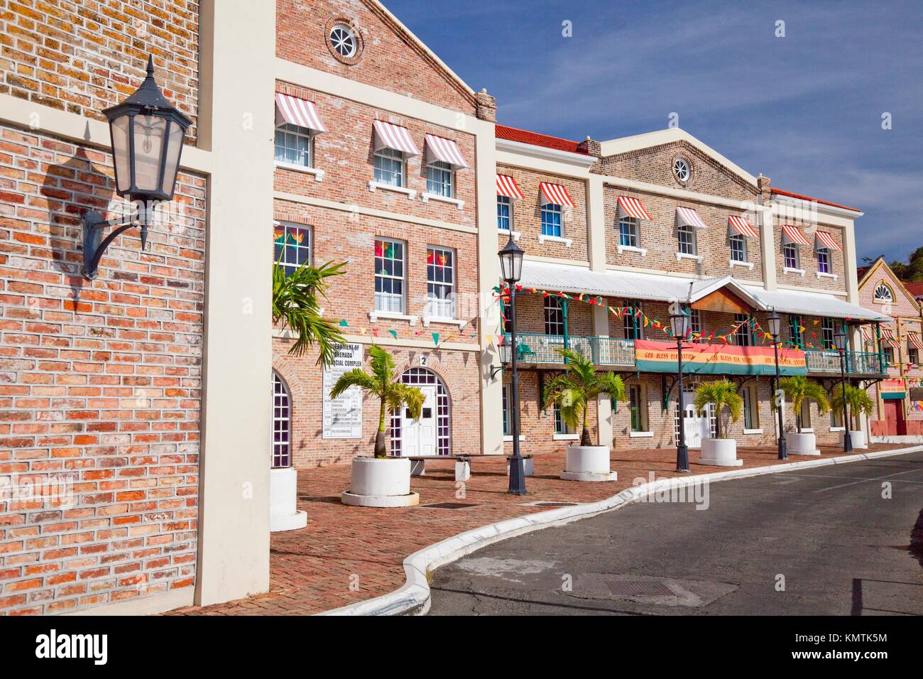 A view of the harbourfront in St Grenada, West Indies Stock