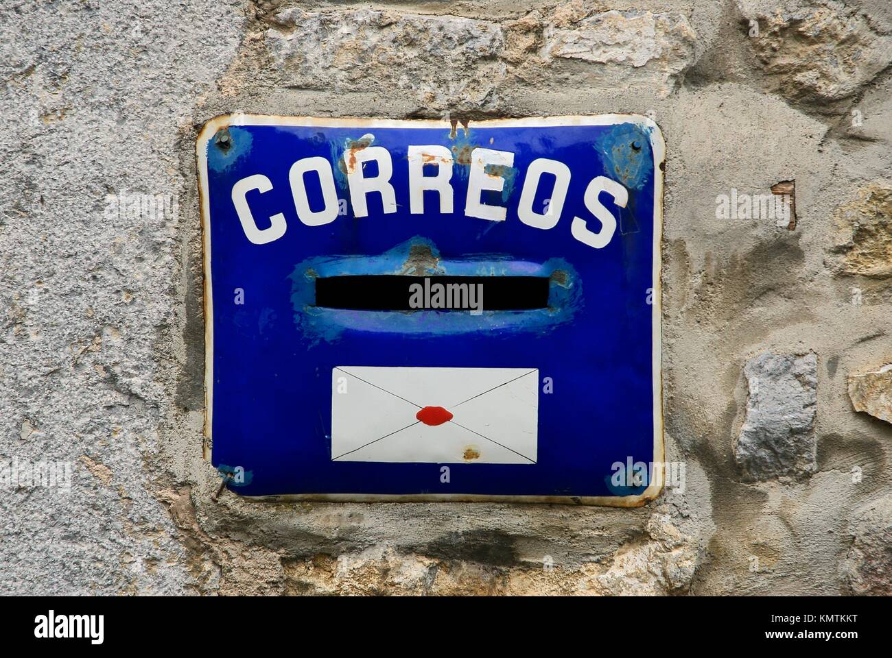An old spanish rusty mailbox Stock Photo Alamy