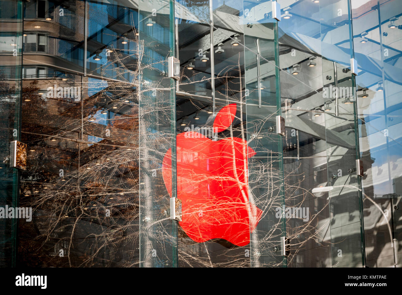 The Apple store in the Upper West Side neighborhood in New York