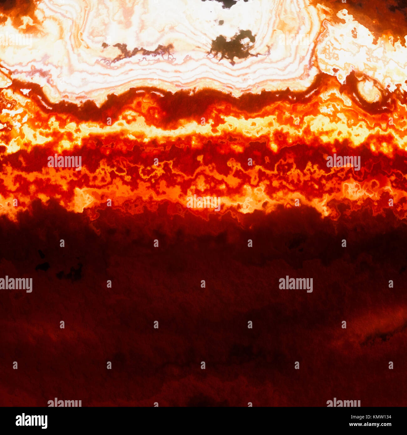 Burning flames and gases cross section, abstract background illustration Stock Photo