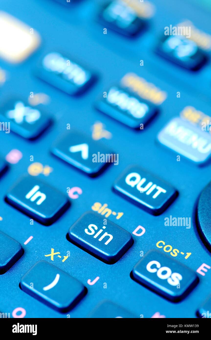 detail of a scientific calculator Stock Photo Alamy