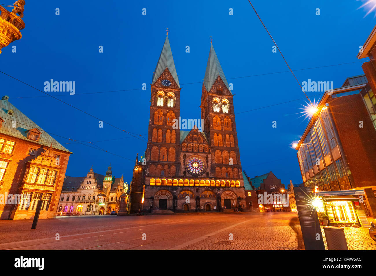 Ancient Bremen Market Square in Bremen, Germany Stock Photo