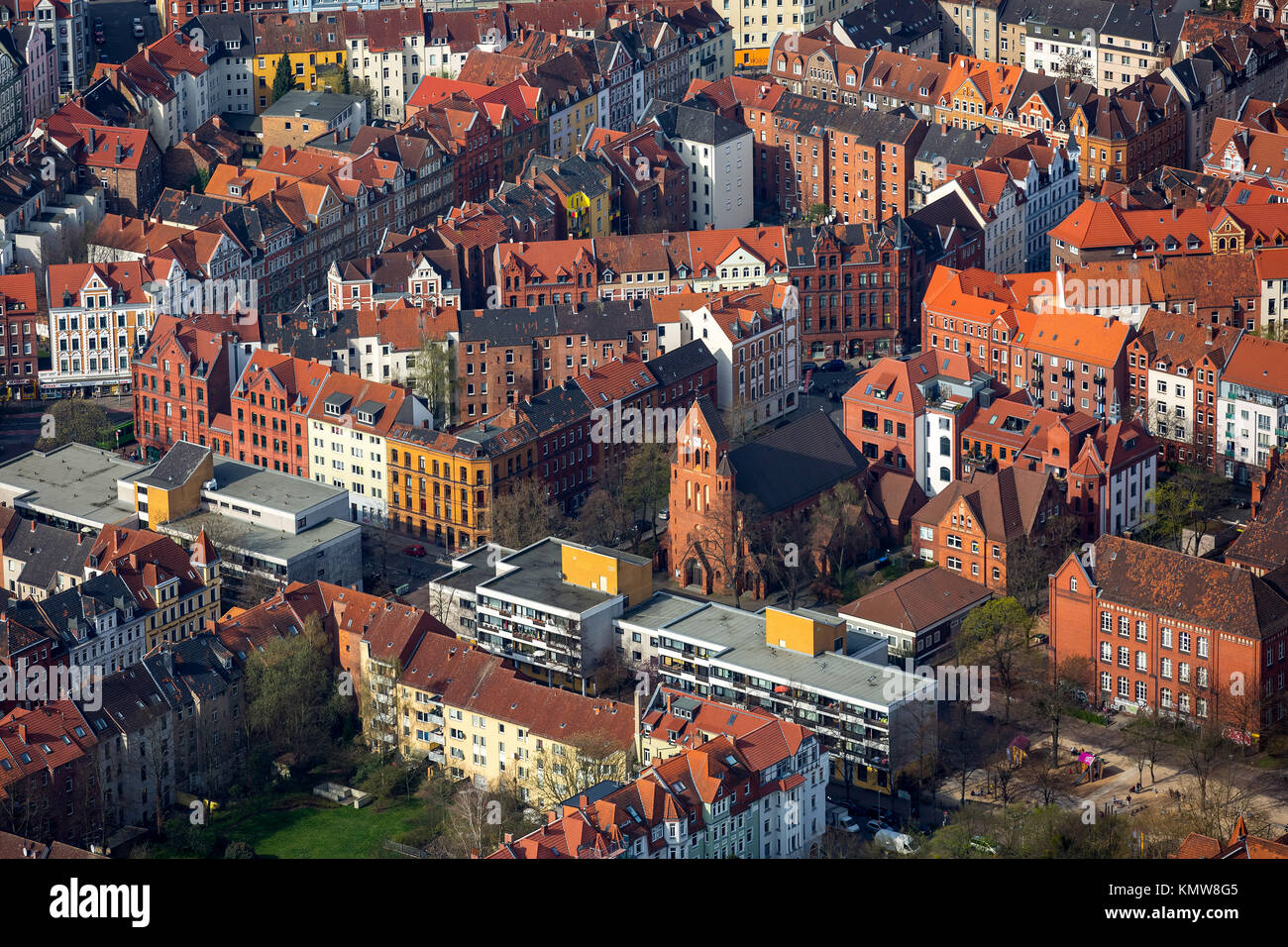 District Linden-Nord, perimeter block development, rivers Leine and ...