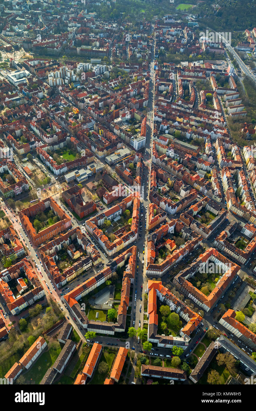 District Linden-Nord, perimeter block development, rivers Leine and ...