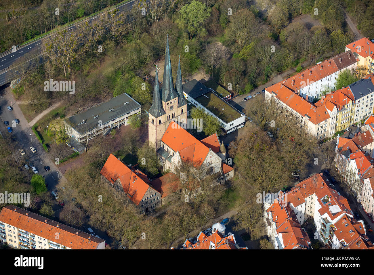 District Linden-Nord, perimeter block development, rivers Leine and ...