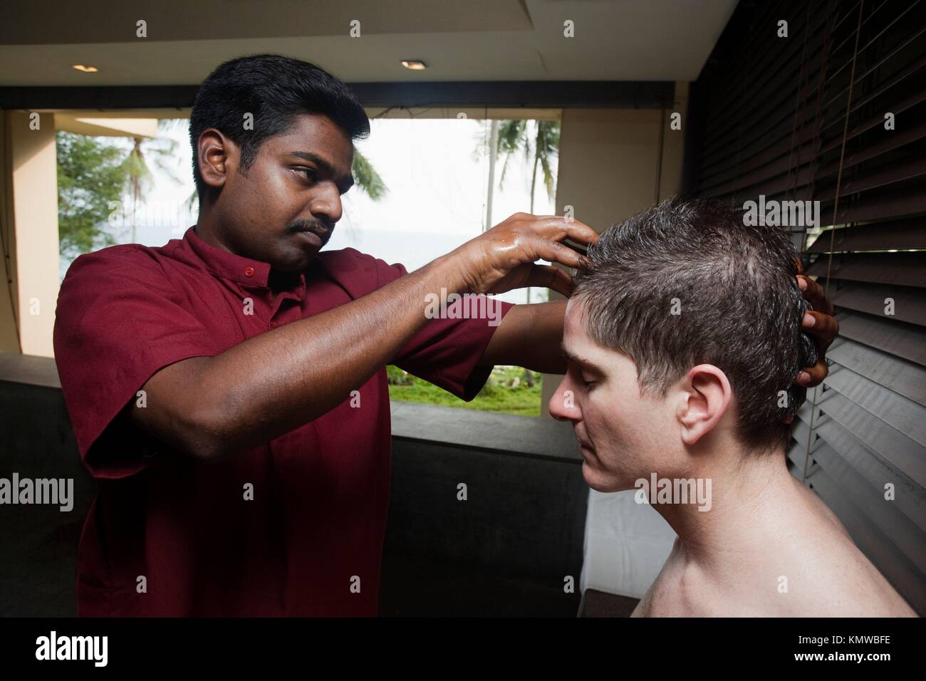 Ayurveda Massage in Kerala state india Stock Photo Alamy