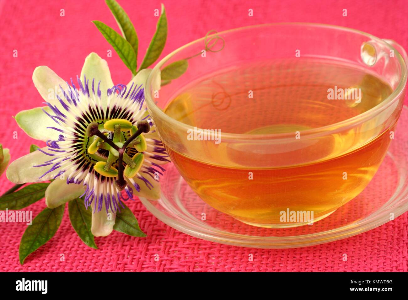 Passion flower infusion Passiflora sp Stock Photo Alamy
