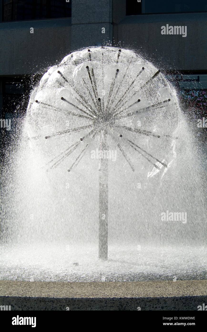 fountain in Granville Square, downtown Vancouver, BC, Canada Stock