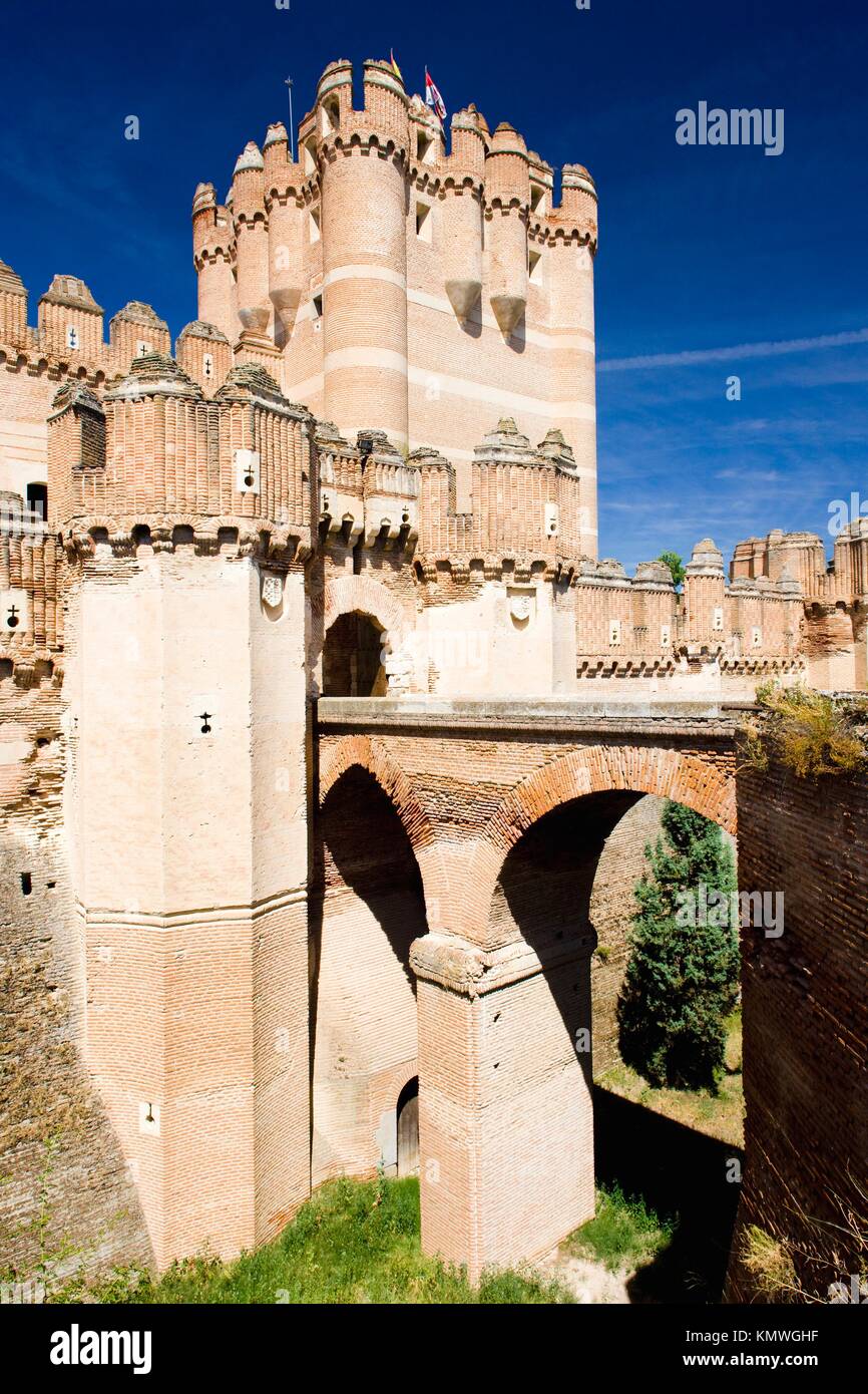 Coca Castle, Segovia Province, Castile and Leon, Spain Stock Photo Alamy
