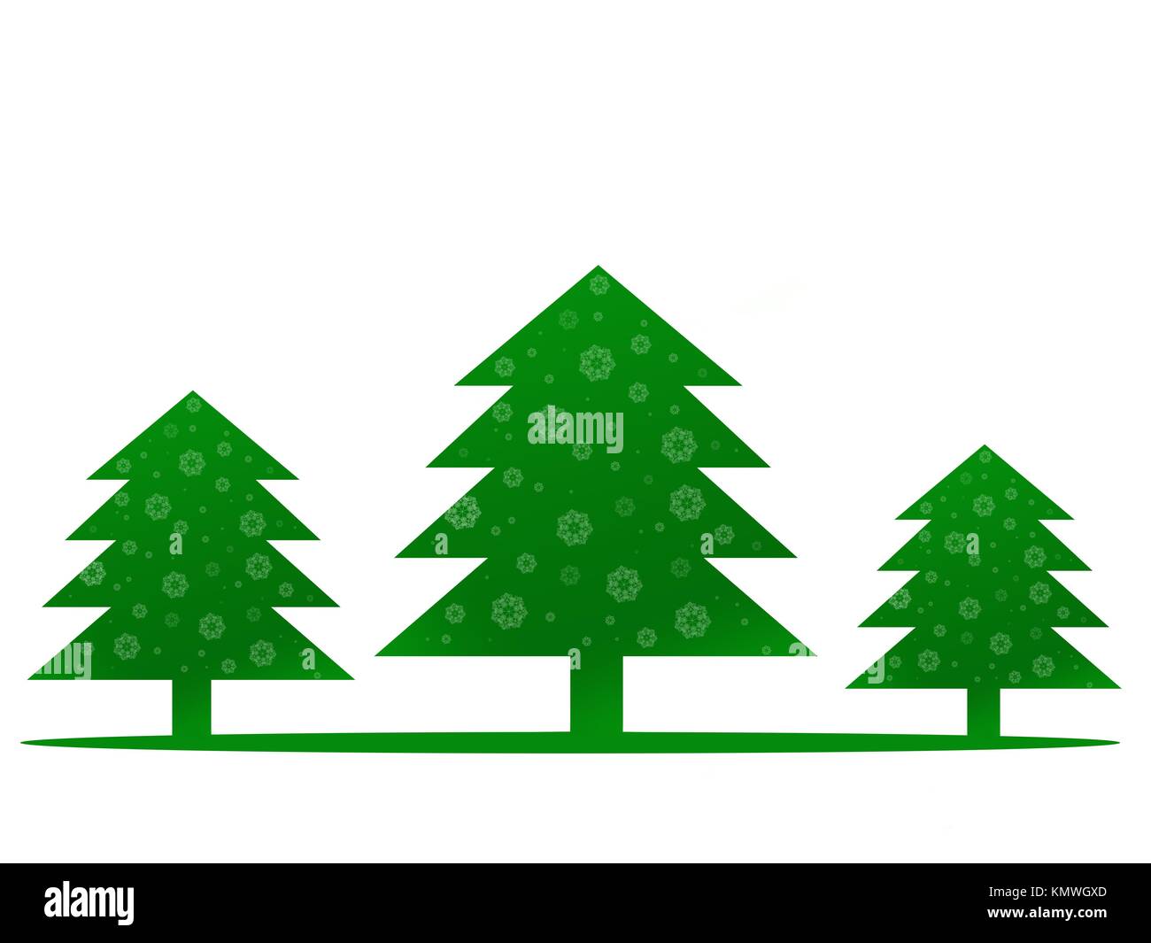 Christmas tree illustration isolated against a white background Stock ...