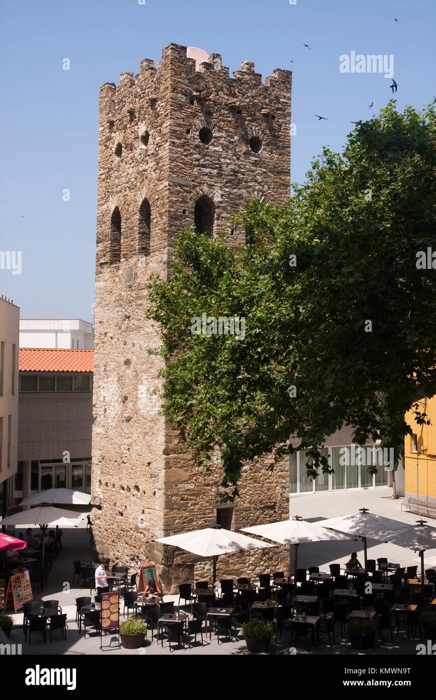 Romanesque tower  XIII-XIVth centuries  Spain, Catalonia, Girona province, Alt Empordà, Llançà Stock Photo