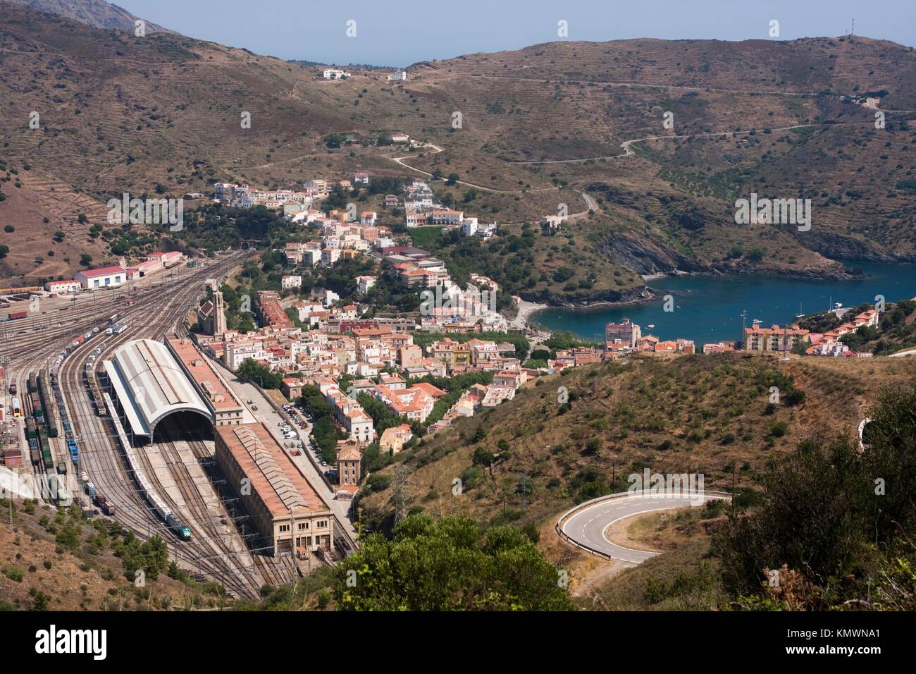 Portbou Spain, Catalonia, Girona province, Alt Empordà, Portbou Stock Photo  - Alamy