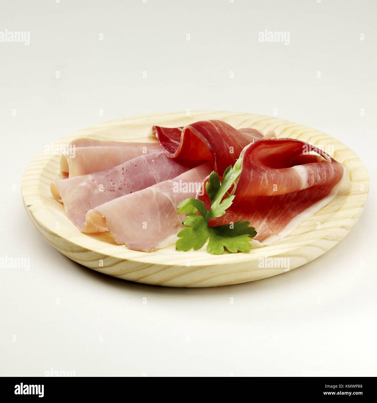 Hams Cured ham and boiled ham Stock Photo Alamy