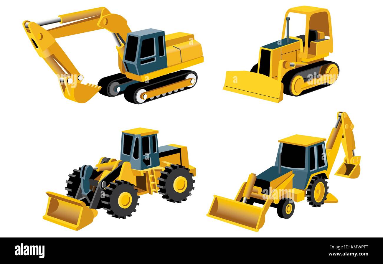 Wheeled front end loader Cut Out Stock Images & Pictures - Alamy