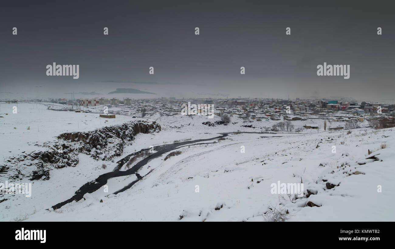 Ardahan winter season view, Ardahan - Turkey Stock Photo