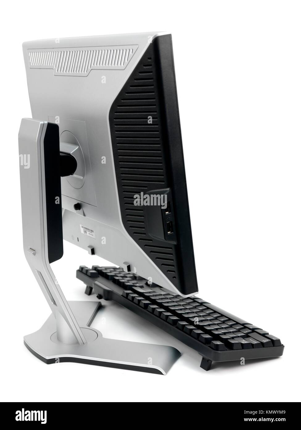 A desktop computer isolated against a white background Stock Photo - Alamy