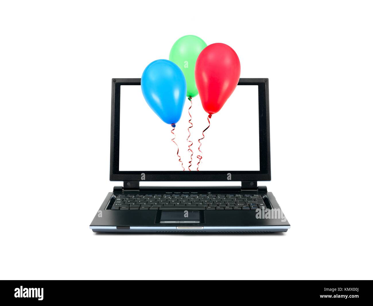 Balloons isolated against a white background Stock Photo - Alamy