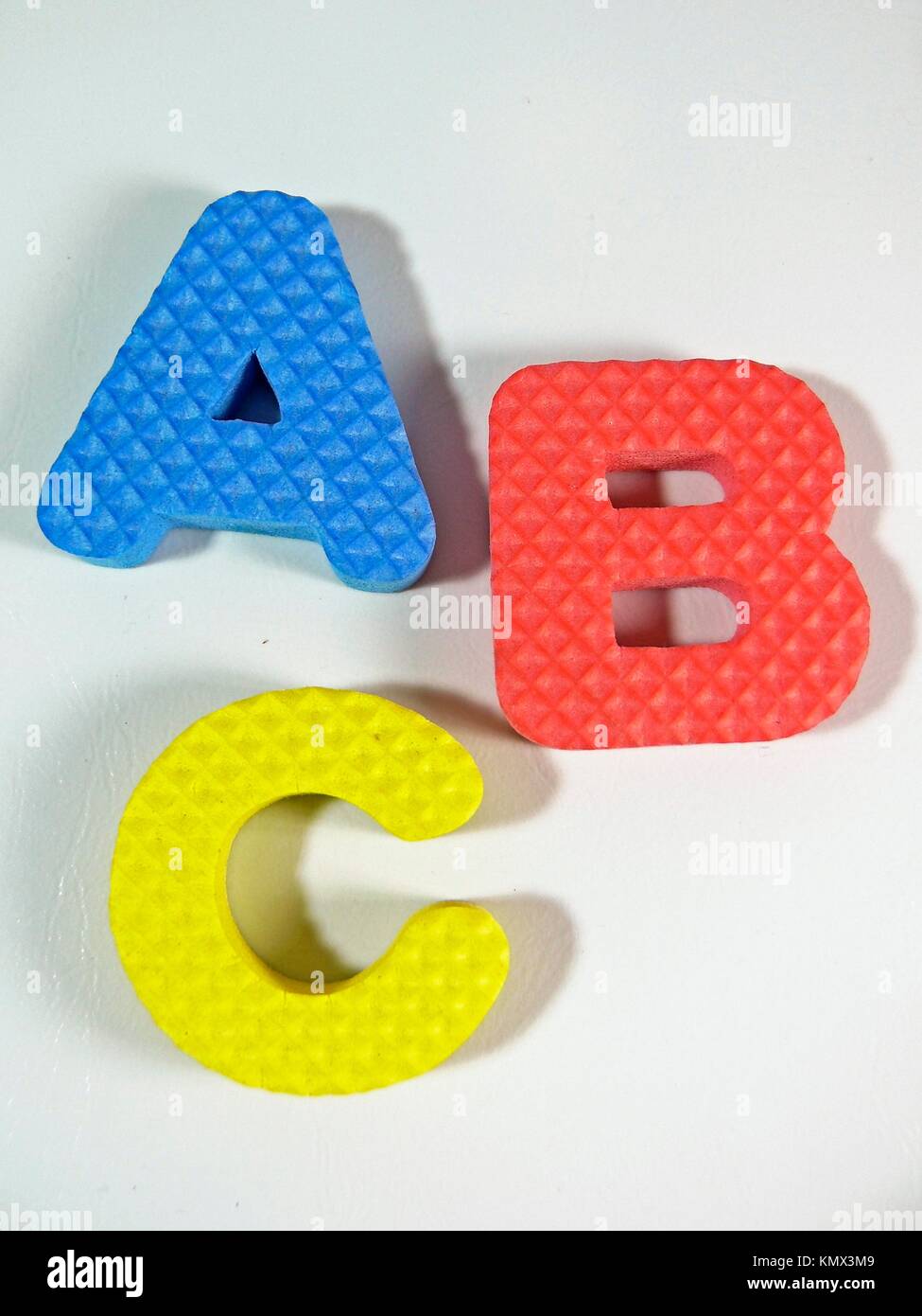 Letters made of foam Stock Photo Alamy