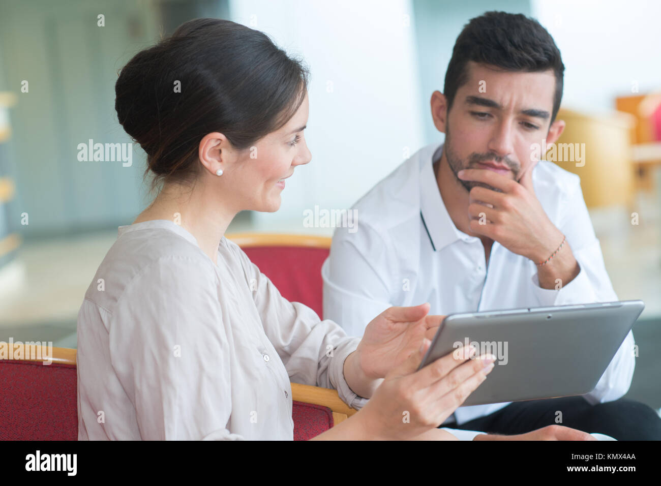 couple checking furnitures online Stock Photo Alamy