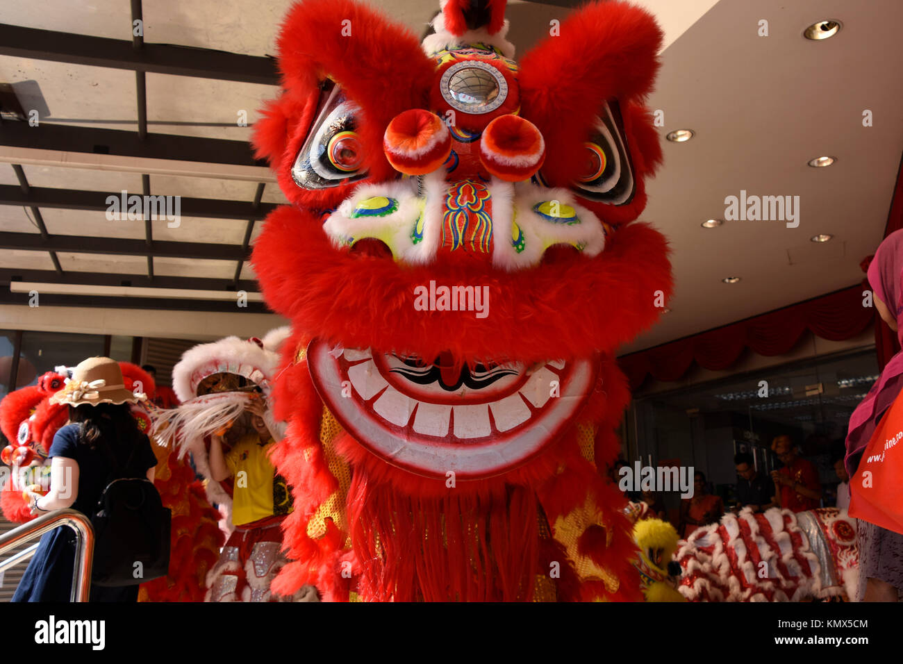 Lion Dance for Chinese New Year Stock Photo - Alamy