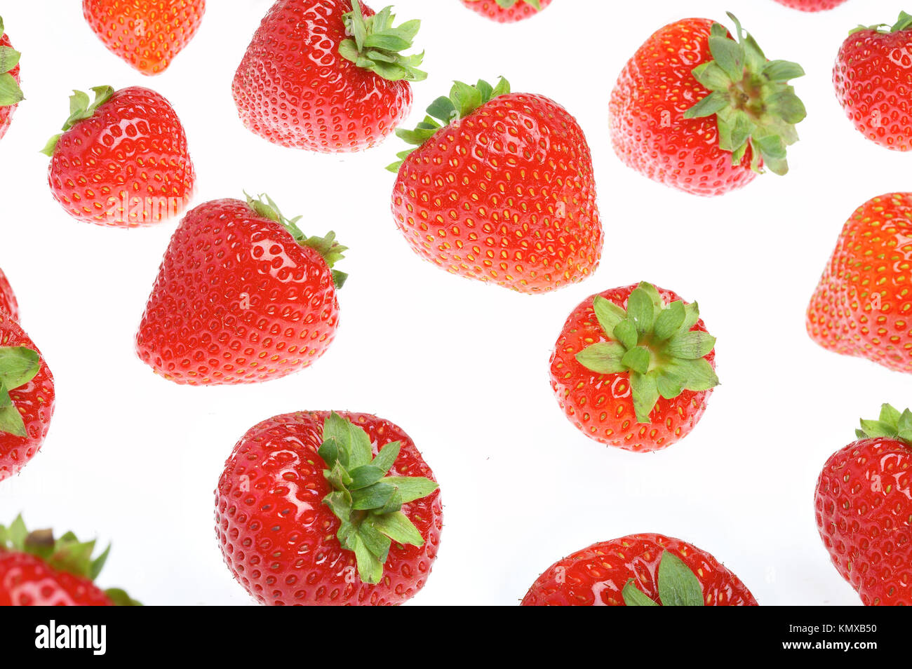 Fresh strawberry on a white background Stock Photo - Alamy