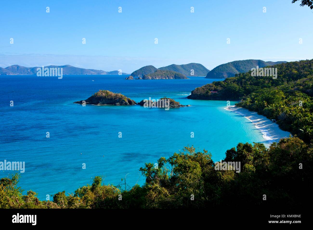 Vista View of Trunk Bay, Us Virgin Islands Stock Photo Alamy