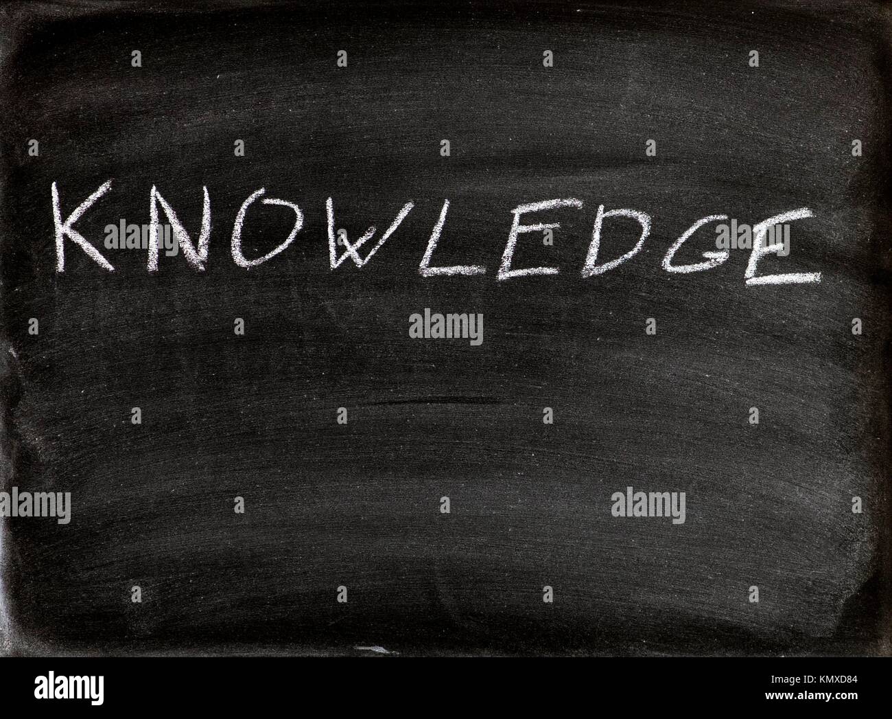 The Word Knowledge Written In Chalk On A Blackboard Stock Photo Alamy