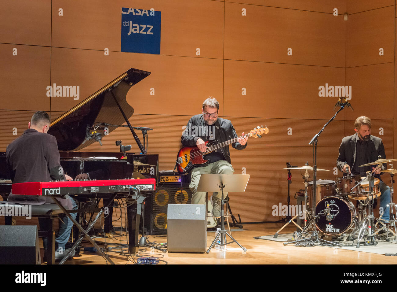 Rome, Italy. 05th Dec, 2017. The drummer Lucrezio De Seta presented