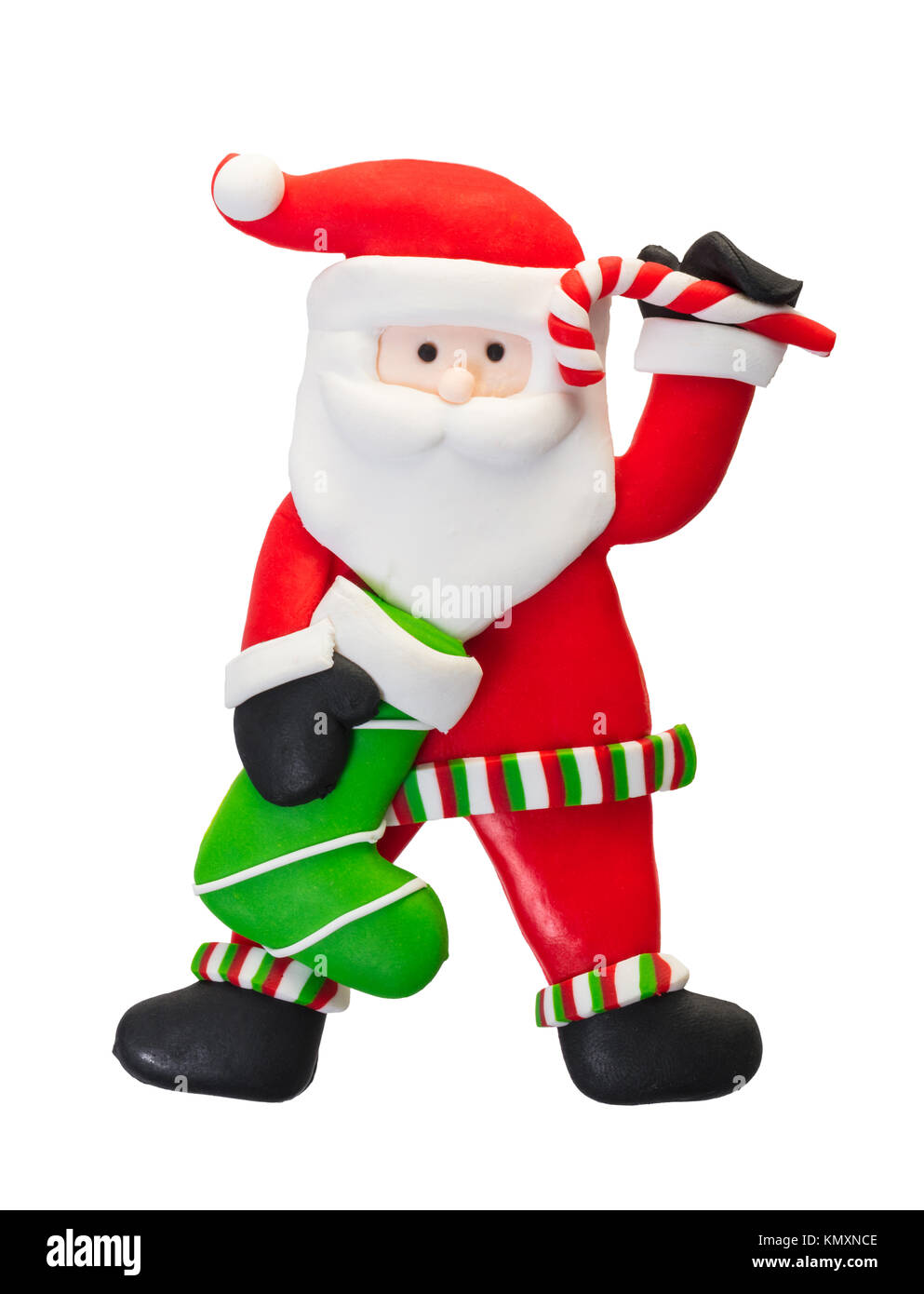 Christmas figurine of santa claus isolated on white background Stock