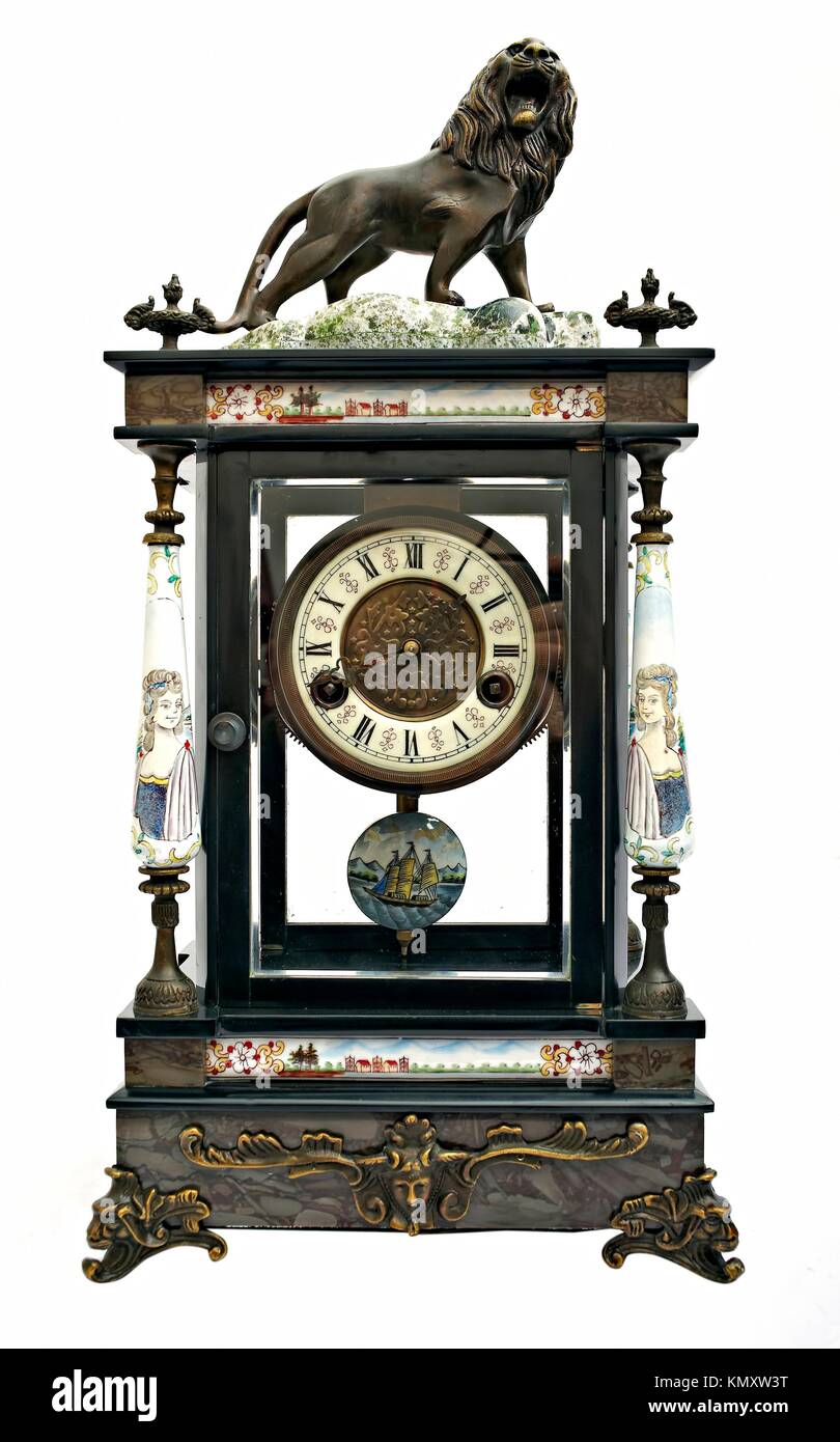 Red antique clock hi-res stock photography and images - Alamy