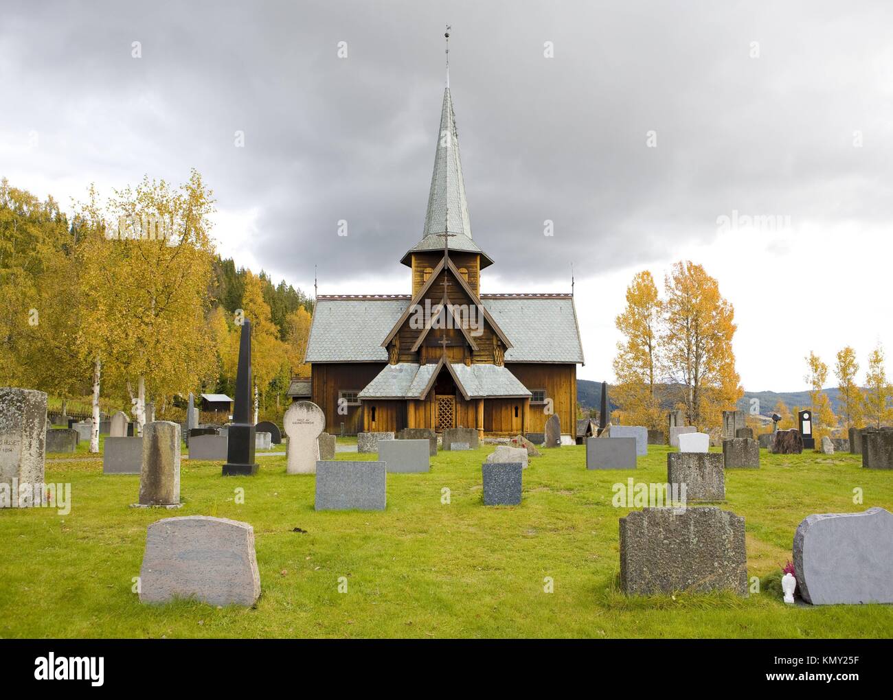 Hedal Stavkirke, Norway Stock Photo Alamy