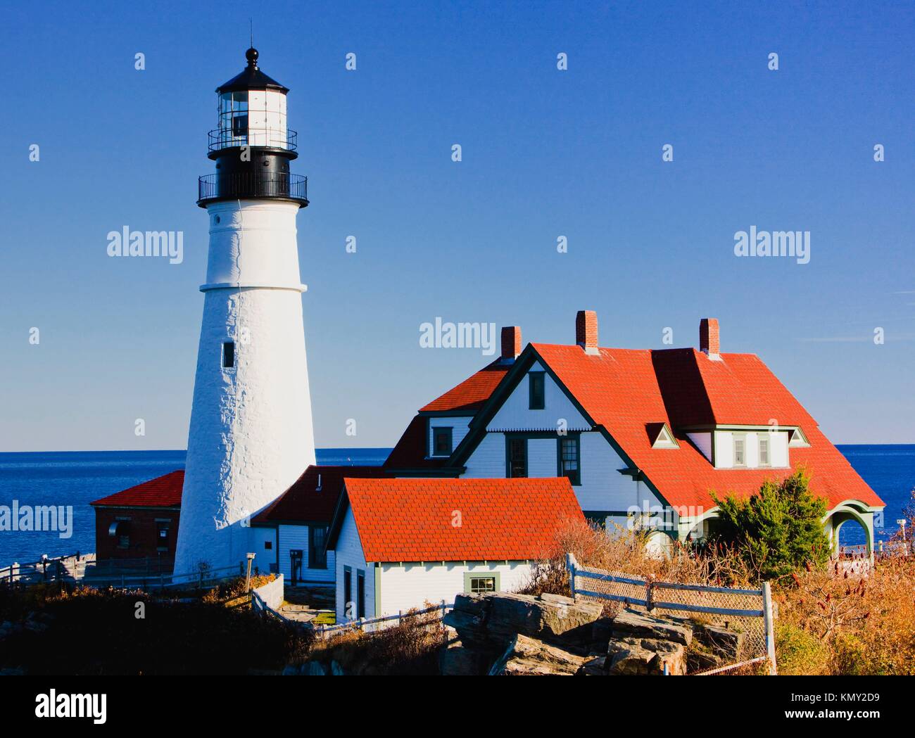 Portland Head Lighthouse, Maine, USA Stock Photo - Alamy