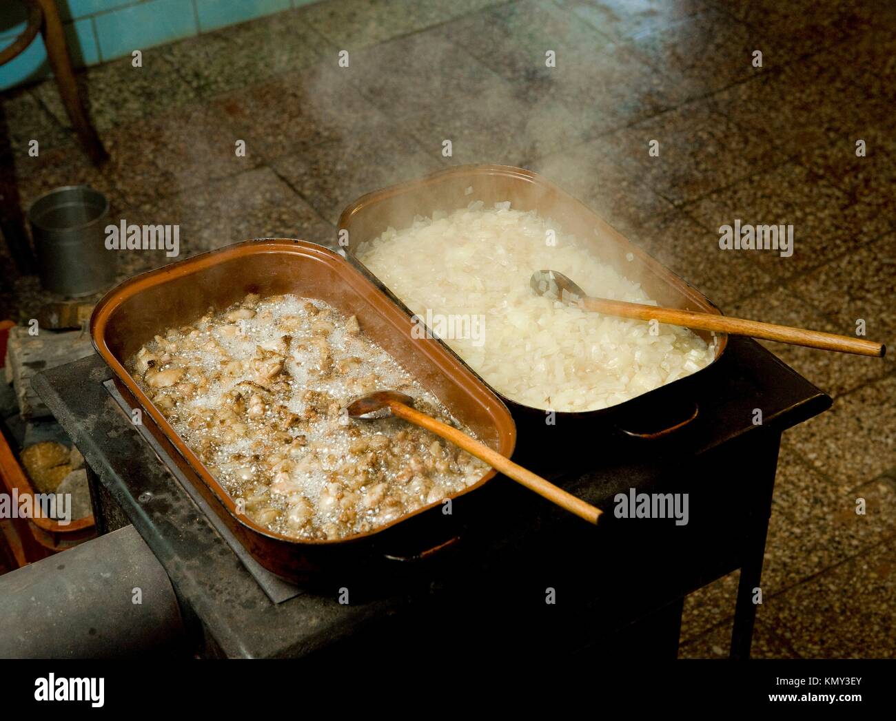 traditional pigsticking lard, Czech Republic Stock Photo Alamy