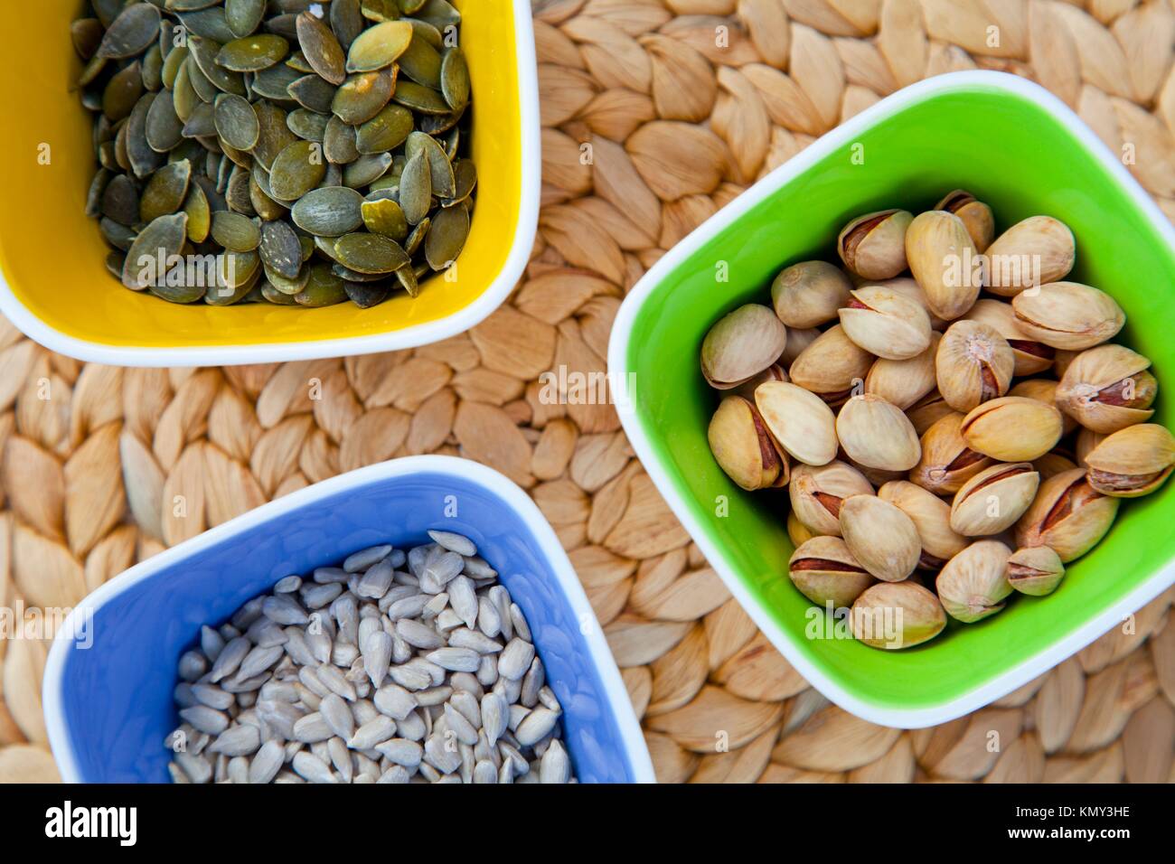 sunflower seeds and pistachios Stock Photo Alamy