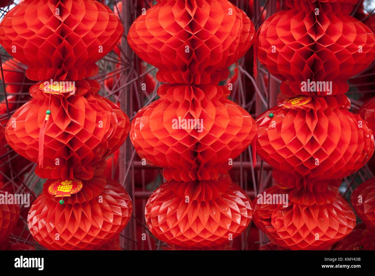 Lucky Red Lanterns Chinese New Year Decorations Ditan Park