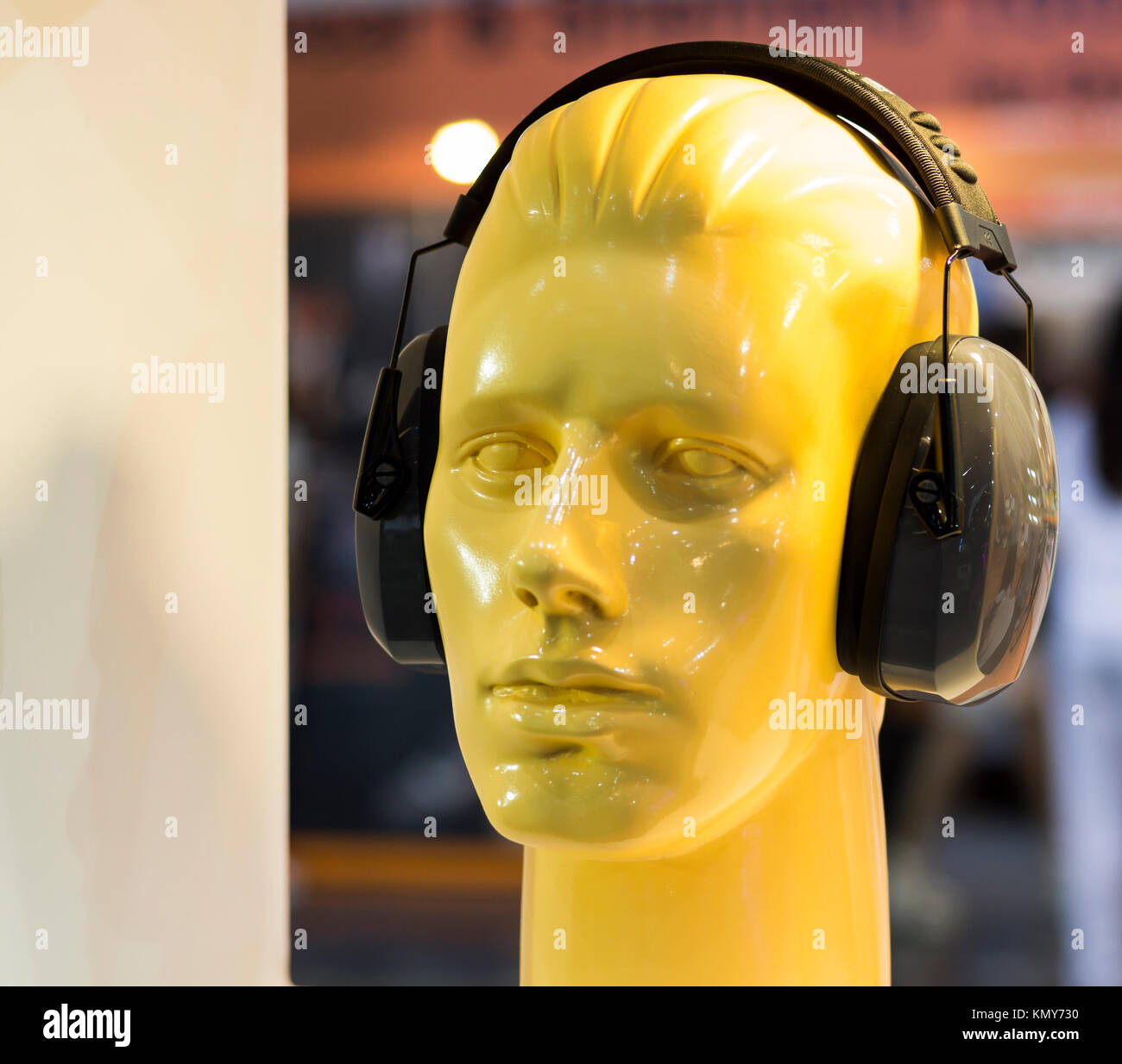 mannequins with ear muff ;Personal Protection Equipment PPE Stock Photo