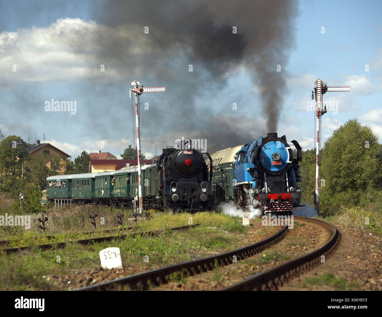 steam trains from Krupa station, steam locomotive called Parrot 477 043 ...