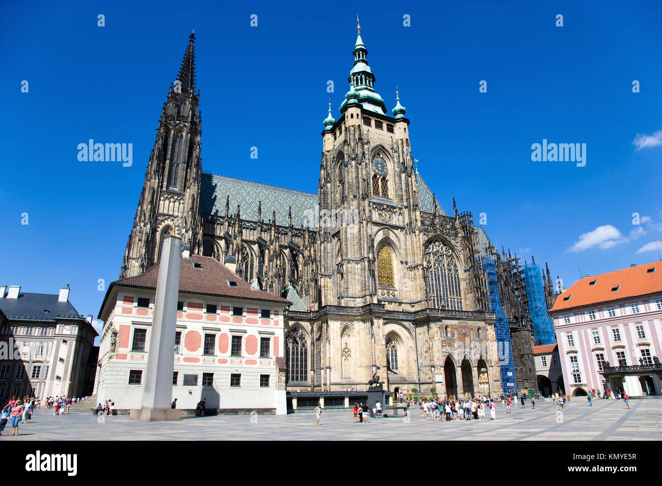 saint Vitus cathedral, Prague castle, Hradcany, UNESCO, Czech republic Stock Photo