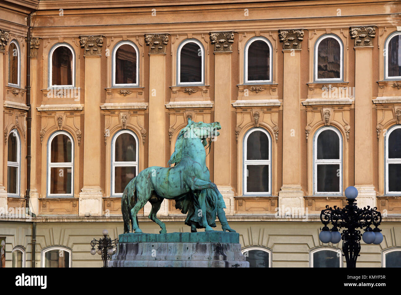 horse statue Budapest royal castle Hungary Stock Photo Alamy