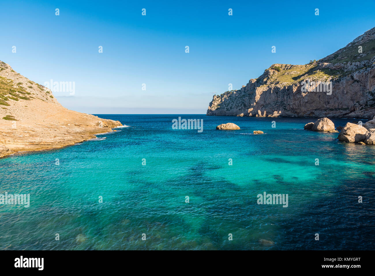 Cala Figuera, Cap de Formentor, Majorca, Balearic Islands, Spain Stock Photo