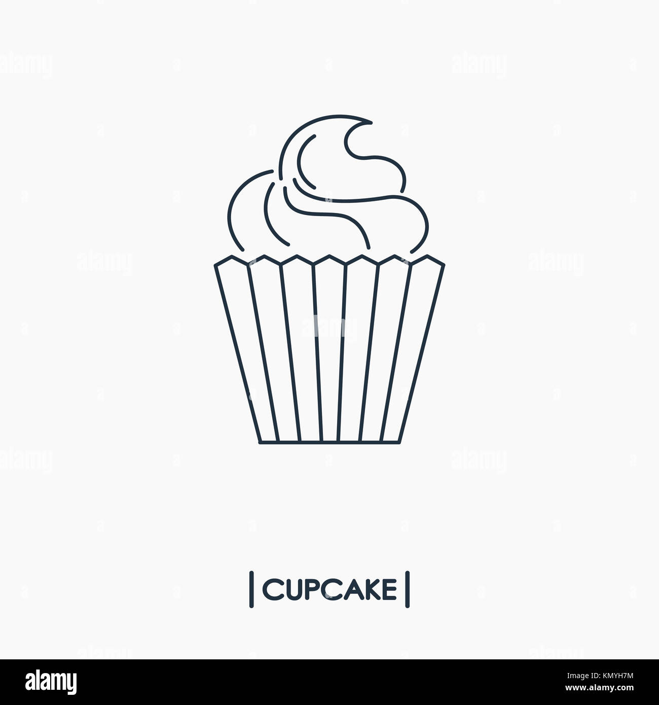 Cupcake outline hi-res stock photography and images - Alamy