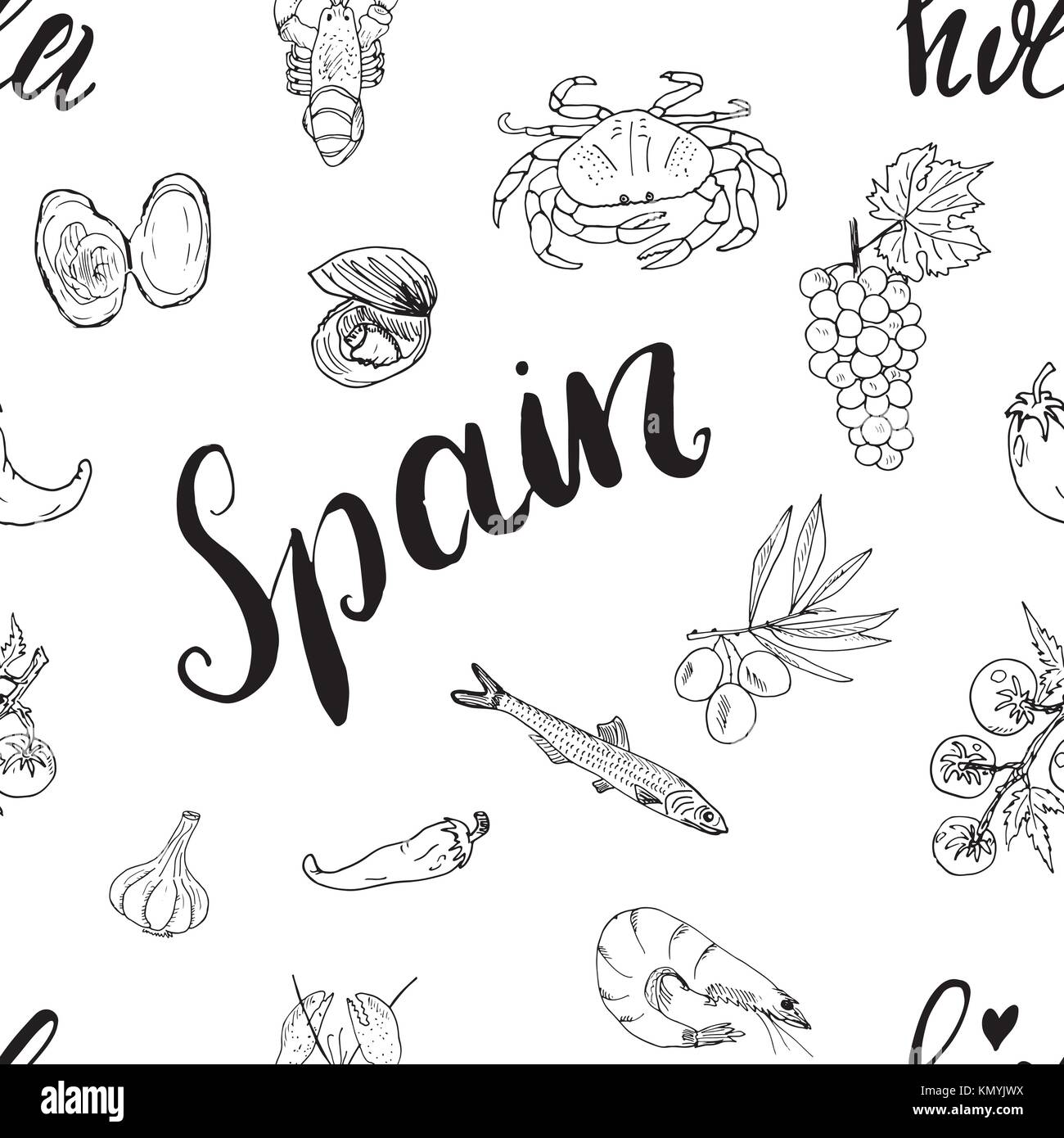 spain-seamless-pattern-doodle-elements-hand-drawn-sketch-spanish-food