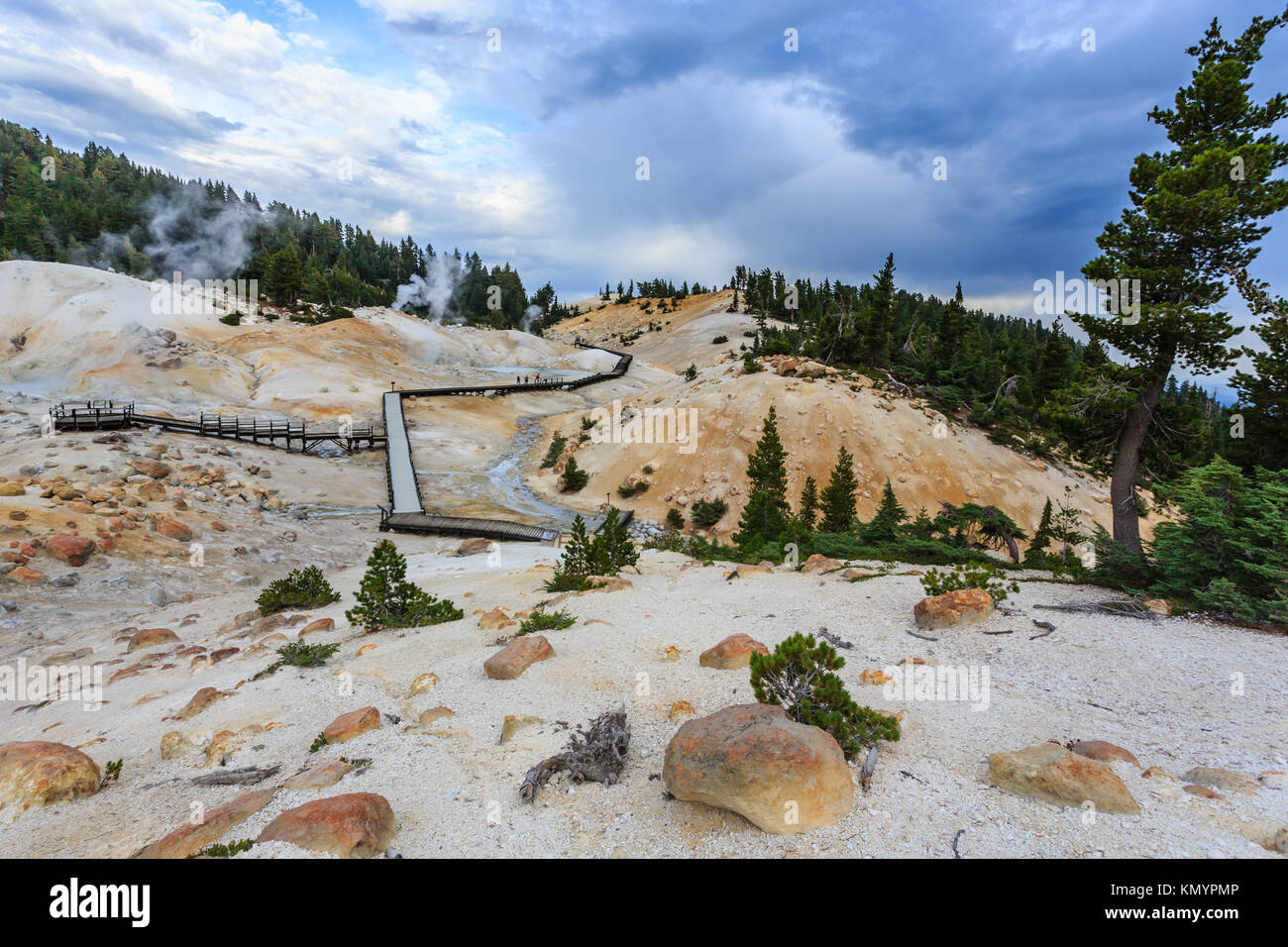Closeup of the dangerous boiling springs and mudpots in Lassen Volcanic
