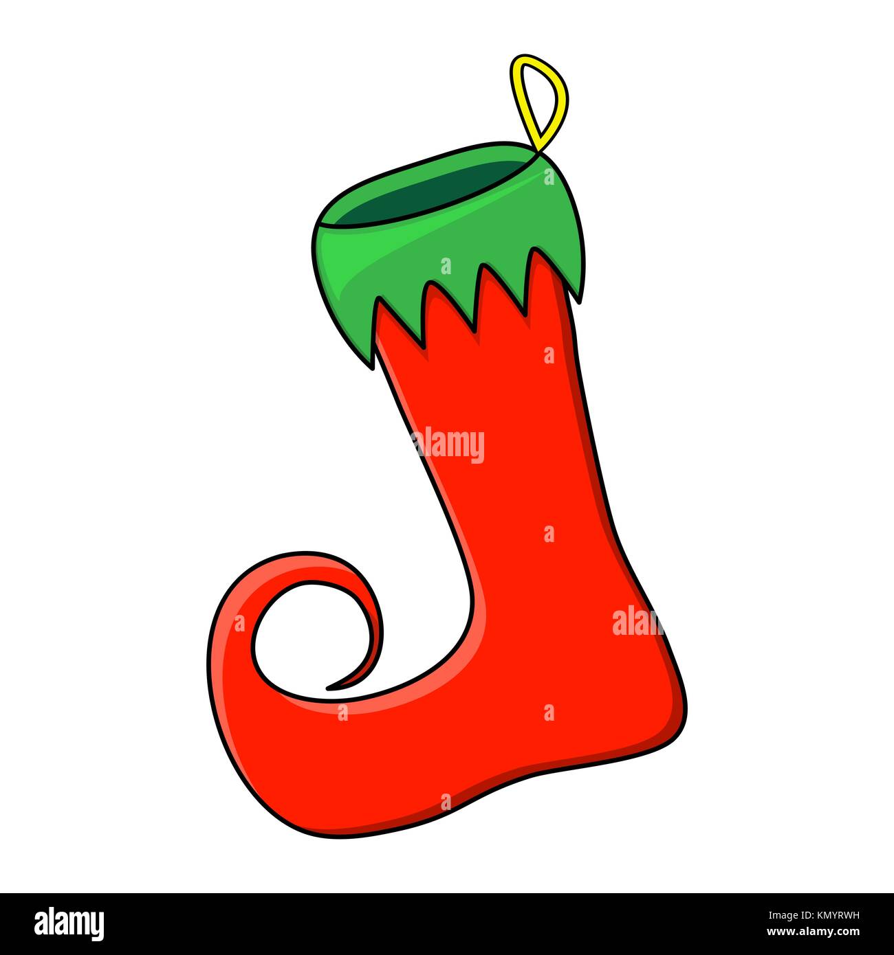 Elf shoe design isolated on white background Stock Vector Image & Art