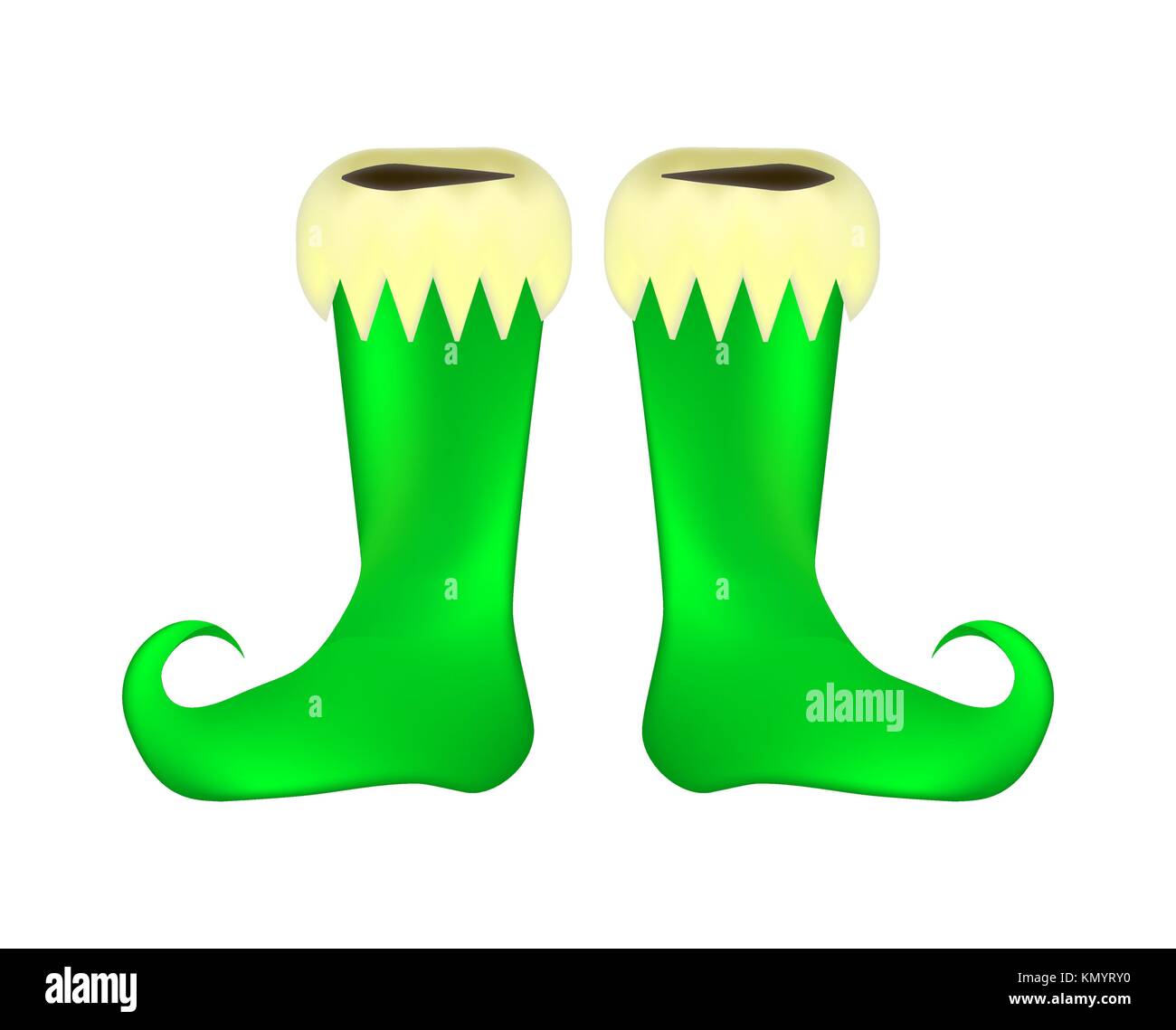 Elf shoes pair design isolated on white background Stock Vector Image