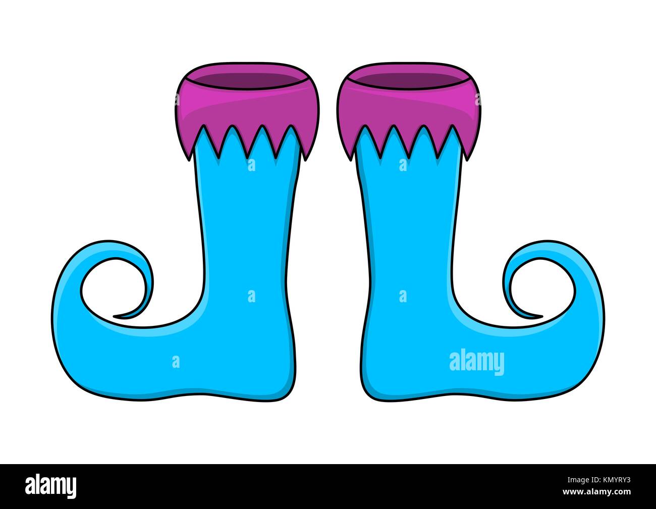 Elf shoes pair design isolated on white background Stock Vector Image